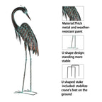Kircust Garden Crane Statues Metal Heron Outdoor Statue, 46 Inch
