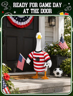 ROSSNY USA Soccer Porch Goose Outfit for 23 in Goose Statue