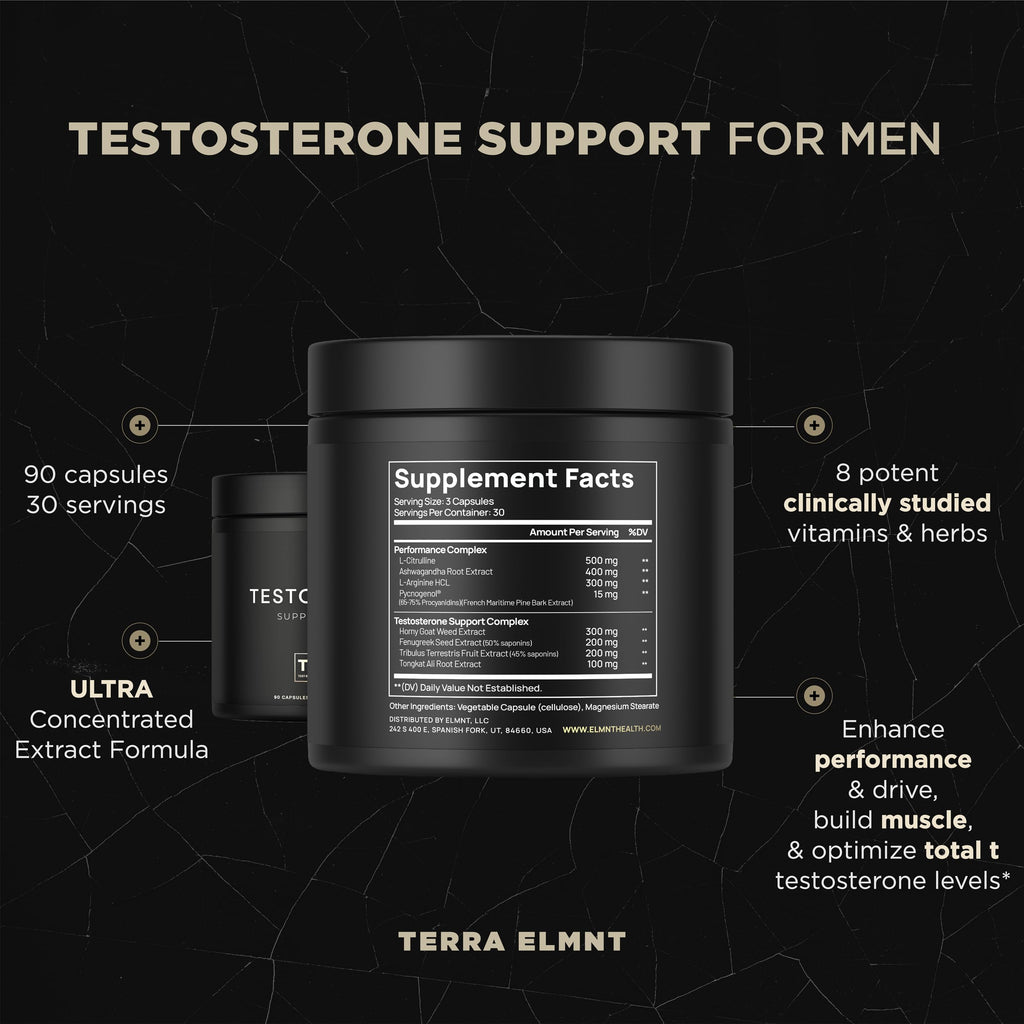 2,015mg Testosterone Booster for Men 8X Strength w. Ashwagandha, Tongkat Ali, Pycnogenol, Tribulus - Total T Testosterone Supplement for Men Male Enhancing Libido Test Booster + Muscle Builder Pills