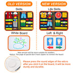 Freebear Busy Board Toddler Travel Sensory Toys for 1 2 3 4, Montessori Learning Activities Board, Educational Toys for 3 4 Year Old Boys Girls Gift, Classic