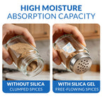 Silica Gel Packets 5 Gram 150 Pack, Color-Indicating Rechargeable Desiccant Packs Moisture Absorber for Food Storage, Electronics, Camera Lens, Toolboxes, 3D Printer Filament & Safes