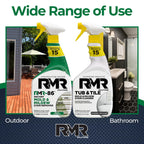RMR Mold Stain Eraser Max Pack – No-Scrub Tub & Tile Cleaner + Instant Mold & Mildew Stain Remover Spray, Indoor/Outdoor Bathroom, Shower, Siding, & Deck Cleaning Kit, 2–32 Oz Bottles
