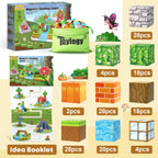 150PCS Magnetic Blocks-Build Mine Magnet World Pumpkin Edition Kids Building Outdoor Toys for 3 4 5 6 7 Years Old Boys Girls, Magnetic STEM Toddler Construction Toys for Halloween Birthday Gifts