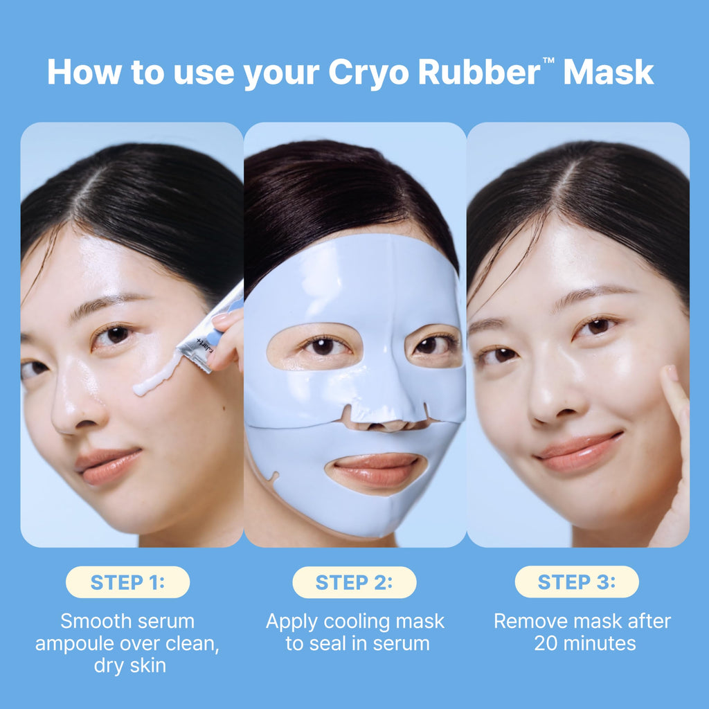 Dr.Jart+ Cryo Rubber Moisturizing and Cooling Korean Face Mask with Hyaluronic Acid and Peptides| Korean Skin Care