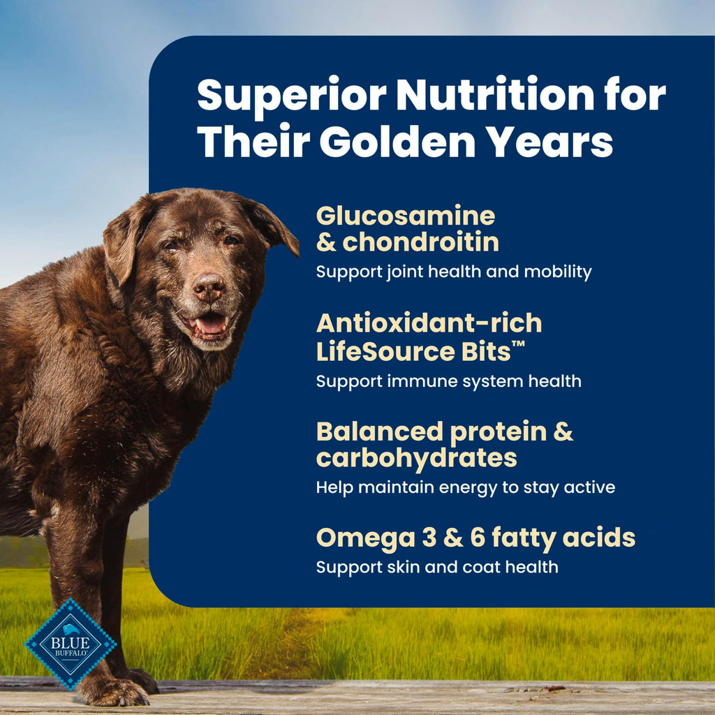 Blue Buffalo Life Protection Formula Chicken Senior 7+ Dry Dog Food, 15 lb