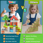 150PCS Large Magnetic Blocks - Build Mine Magnet World Forest Tiles, Magnet Kids Games Classroom Must Haves Toddlers Magnetic Toys for Boys & Girls 3-5 6-8, STEM Montessori Sensory Ourdoor Toys Gift
