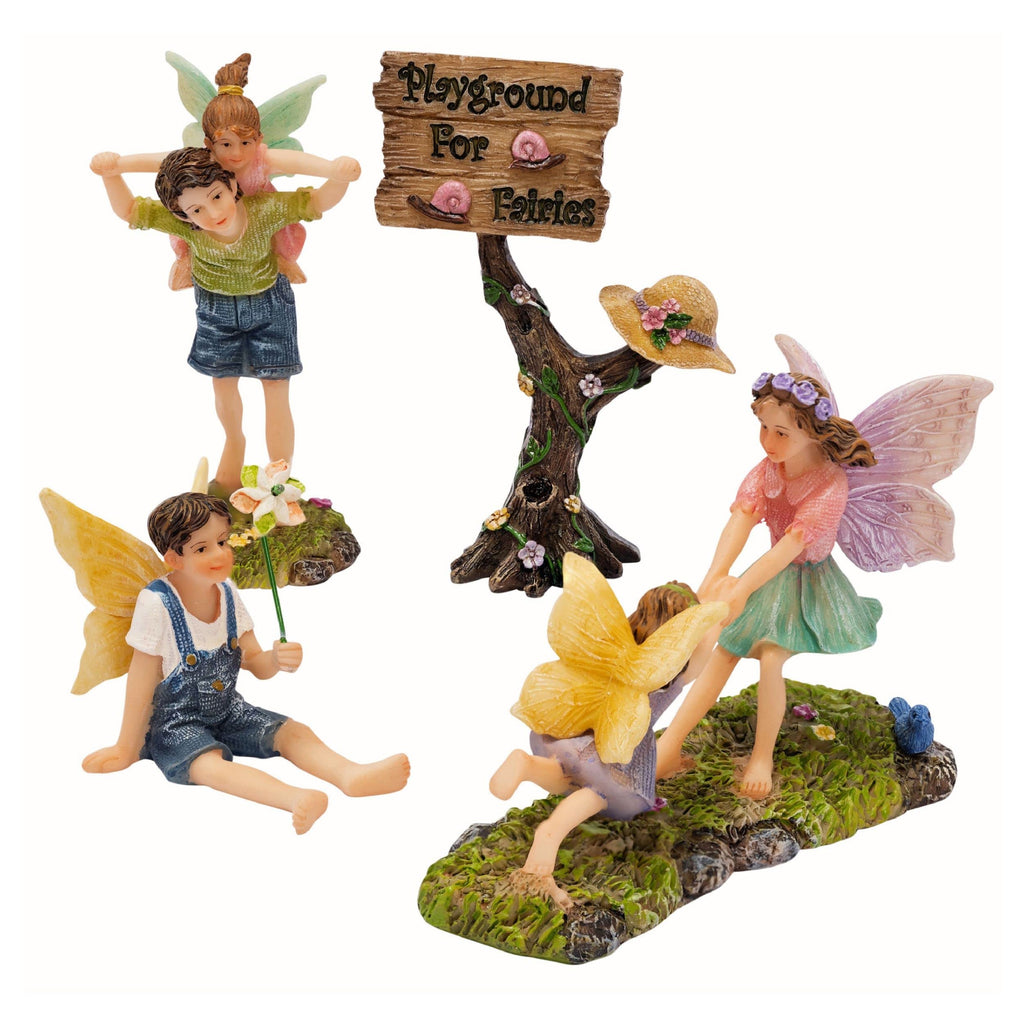 PRETMANNS Fairies for Fairy Garden - 4 Piece Outdoor Figurine Set