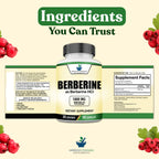 American Standard Supplements Berberine Capsules 1800mg Per Serving, 90 Veggie Capsules