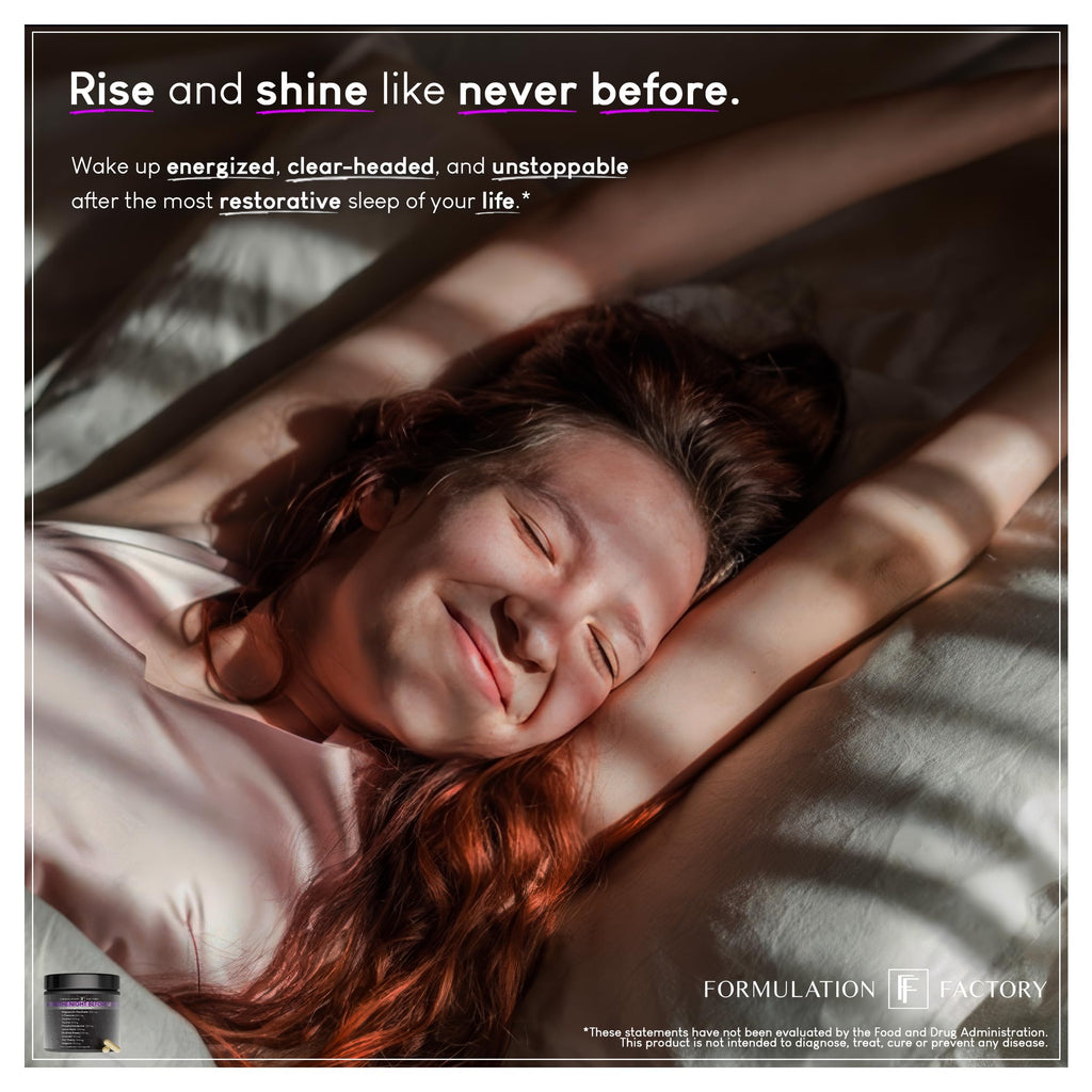 Formulation Factory The Night Before 10-in-1 Midnight Maximizer Sleep Supplement, Magnesium Glycinate, L-Theanine & More, Stress Relief, Relaxation, Focus (6 Month Supply, 360 Capsules)