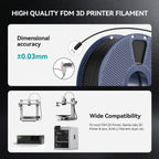 SUNLU TPU Filament 1.75mm, 95A Flexible 3D Printer Filament, Soft TPU 1kg Spool (2.2 lbs), Dimensional Accuracy +/- 0.03mm, Fit Most FDM Printer (White 2-Pack)
