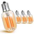 LED Night Light Bulbs E12 Salt lamp Bulb 2w 200lm, 15W-20W Equivalent, 2200k Warm Amber Sleep Light Bulb,T22 E12 Candelabra Base for String Light Decorative Bulb Chandeliers Bedside Bulbs (4Pack)