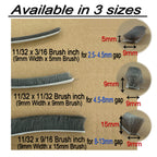 Weather Stripping Brush for Sliding Windows/Doors Frame Side,Pile Self Adhesive Weatherstrip Seal Strip Sealer Draft Stoppers (32ft x11/32 Backing x 9/16 Brush inch, Grey)