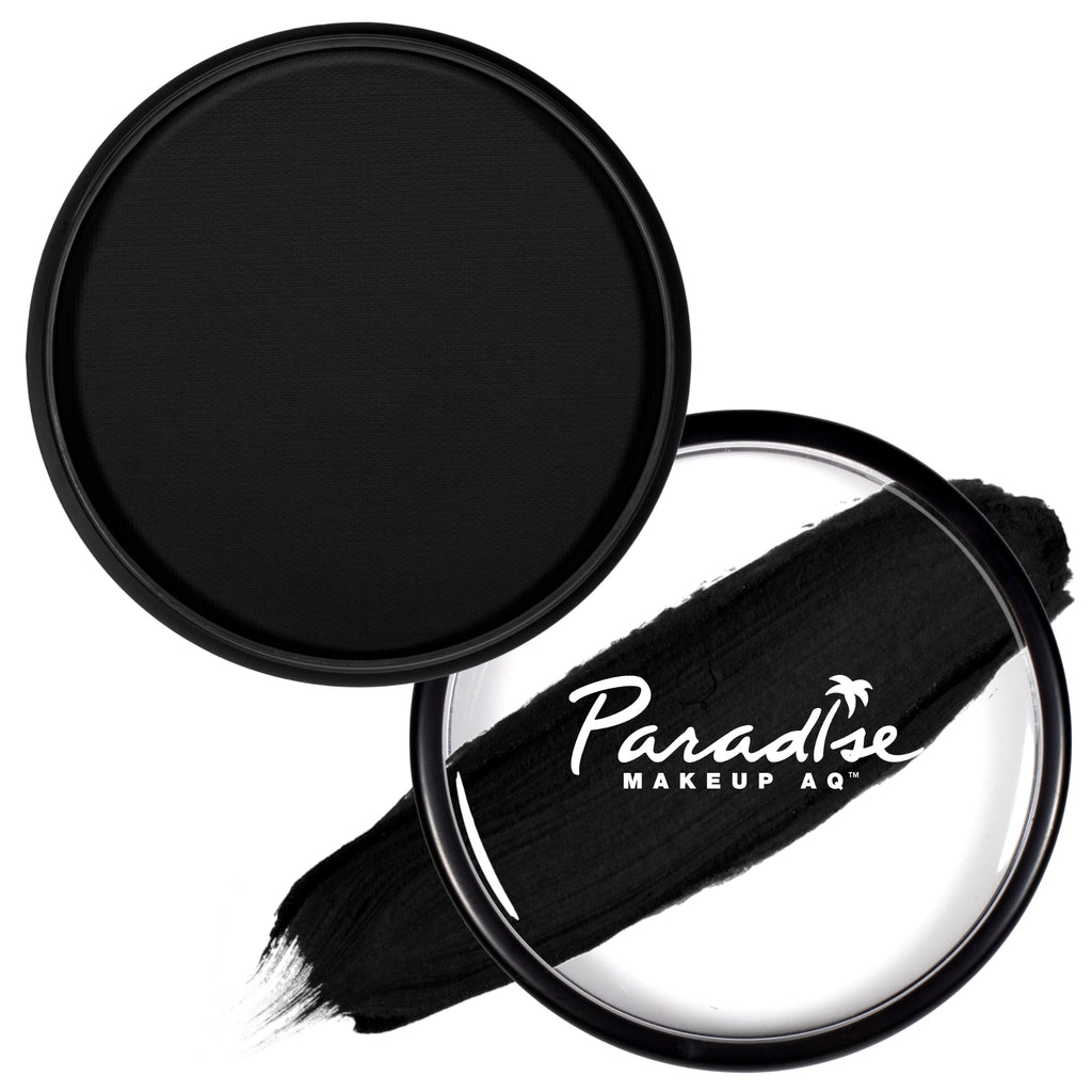 Mehron Makeup Paradise AQ - BLACK, Water-Activated Face & Body Paint