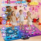 Upgraded Extra Large Electronic Dance Mat Toys, Kids Dance Mats for Single/Double Players, Music Dance Pad with LED Light, Dancing Game Toy as Christmas Birthday Gift for Kids Girls Boys 3-12 Year Old