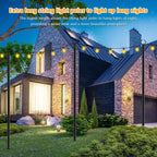 LETIANPAI 10Ft String Light Poles 6 Pack,Light Poles for Outside Lights,Outdoor with Fence Brackets Hanging Lights,Metal Stand Deck Patio Backyard