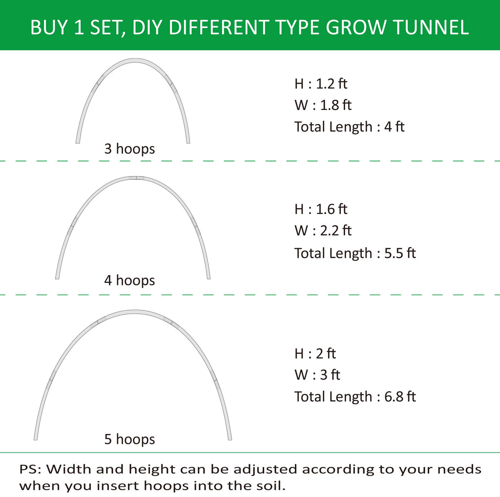 Gardzen Garden Hoops for Raised Beds
