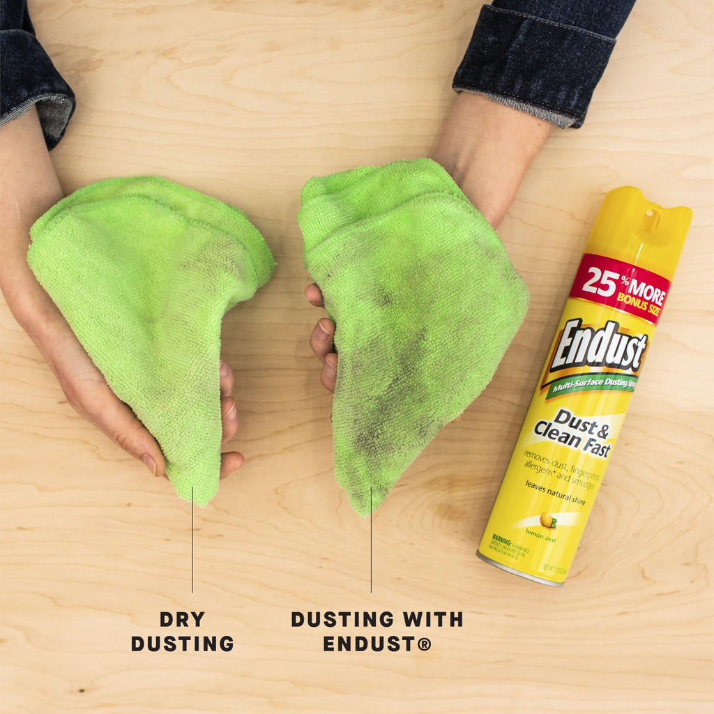 Endust Lemon Zest Multi-Surface Dusting and Cleaning Spray, Lemon Zest, 6-Pack