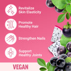 FORCE FACTOR Collagen Boosting Superfoods, Vegan Collagen Booster for Women, With Biotin, Hyaluronic Acid, and Vitamin C, For Hair, Skin, Nails, & Joint Support, Tropical Fruit, 180 Soft Chews, 3-Pack