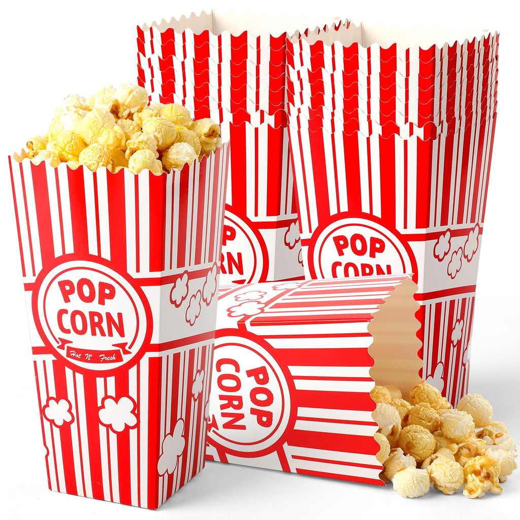 VOISEN Popcorn Boxes,20 Pack Popcorn Bucket Containers
