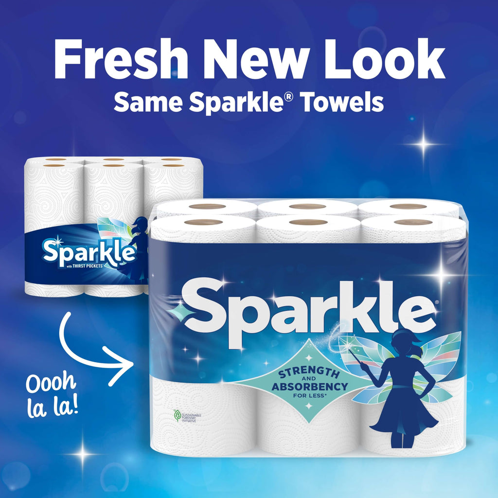 Sparkle Pick-A-Size Kitchen Paper Towels, 24 Double Rolls, 2 Ply