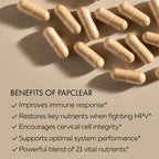 PAPCLEAR Physician Formulated | All Natural Immune Support Supplement | Advanced Powerful Immunity Booster | 21 Vitamins & Nutrients with Organic Shiitake Mushroom & Lycopene | 90 Capsules | Pack of 1