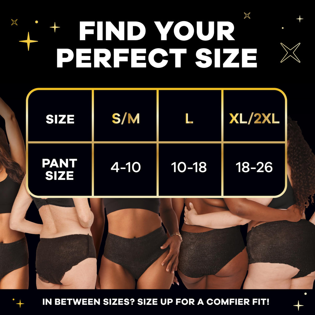 Always ZZZ Overnight Disposable Period Underwear for Women Small/Medium, 360° Coverage for Worry-Free Nights, 14 Count (2 Packs of 7)