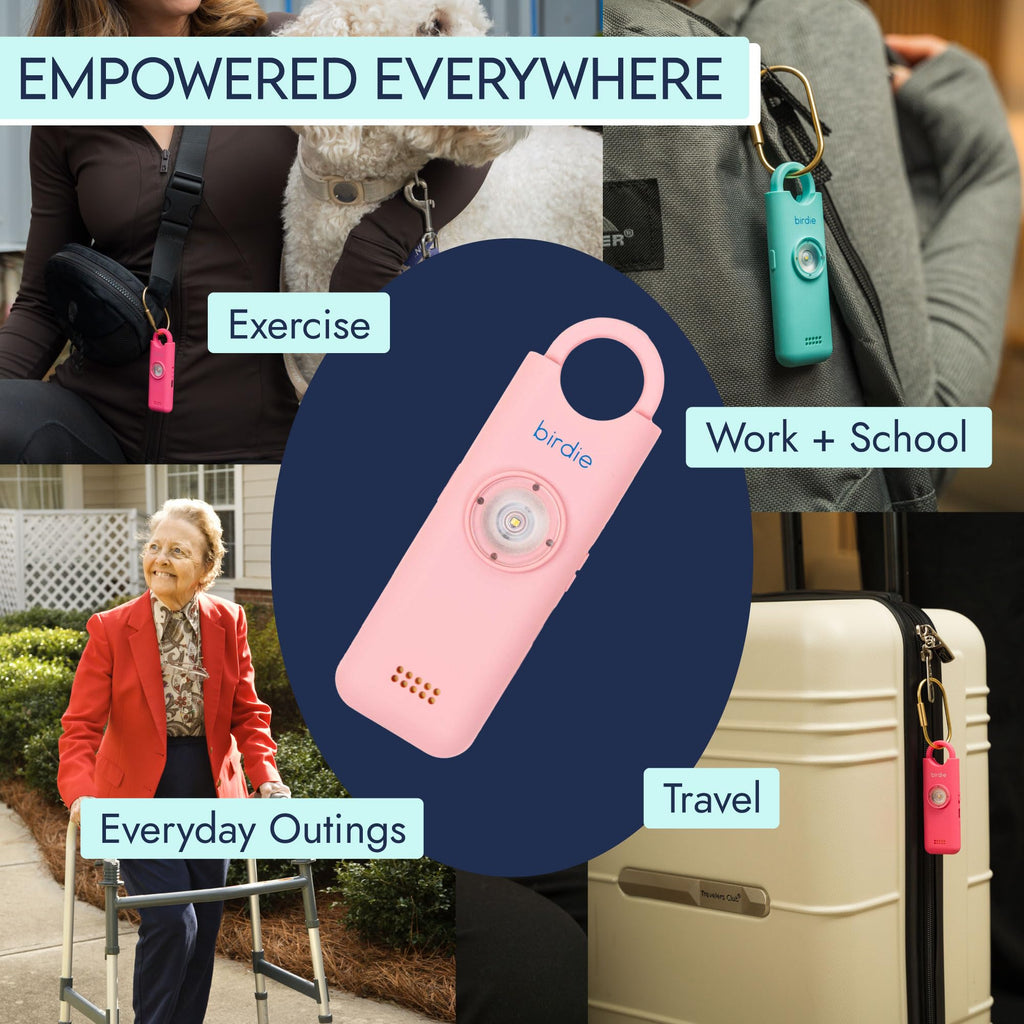 She’s Birdie 3.0 New Version – The Original Personal Safety Alarm for Women by Women–Loud Siren, Flash Light and Rechargeable Battery in a Variety of Colors (Blossom Pink)