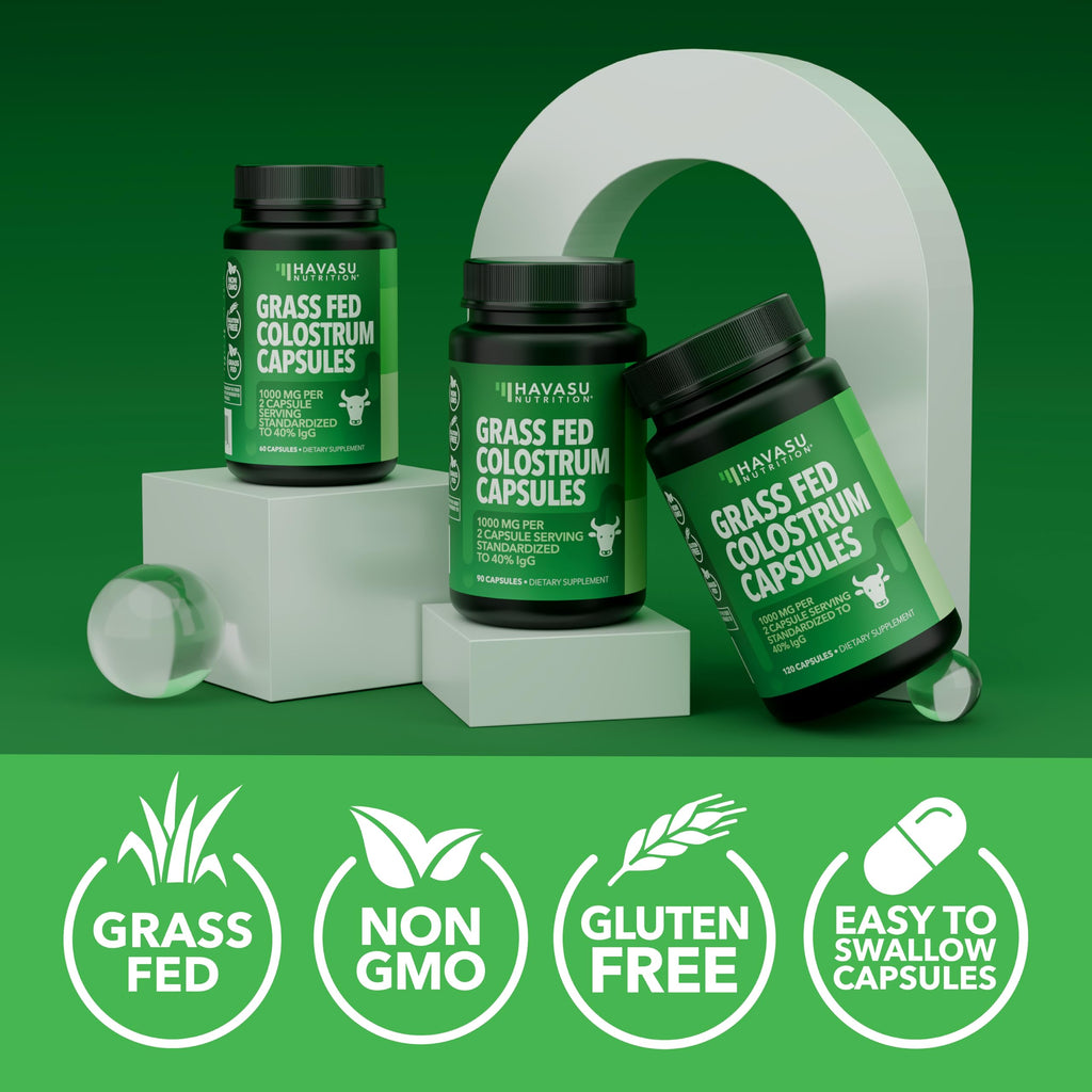 Grass Fed Colostrum Supplement for Immune and Gut Health, 2 Month Supply