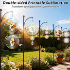 CHONOVO 5 Pack 8 Inch Sublimation Wind Spinner Blank