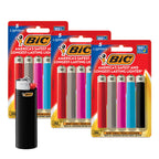 BIC Maxi Pocket Lighters, Long-Lasting Flame and Colorful Designs, Classic Collection, 15-Pack (Colors May Vary)
