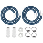 ANTOBLE 1 1/2" Swimming Pool Filter Hose Above Ground Pool Pump Hose Replacement Kit (6 Feet, 2 Hoses+4 Clamps+2 Adapters+2 Tapes)