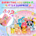 EKisemio 120Pcs Mini Resin Animals Blind Bags, Glow Mystery Figures Bags