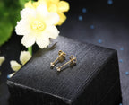 Sllaiss 925 Sterling Silver Stud Earrings for Women Long Post Earrings gold