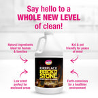 Quick 'n Brite Fireplace Gel Cleaner for Brick, Stone, Rock, Tile, and Marble, Nonabrasive Fireplace Cleaner, Made in the USA, 64oz
