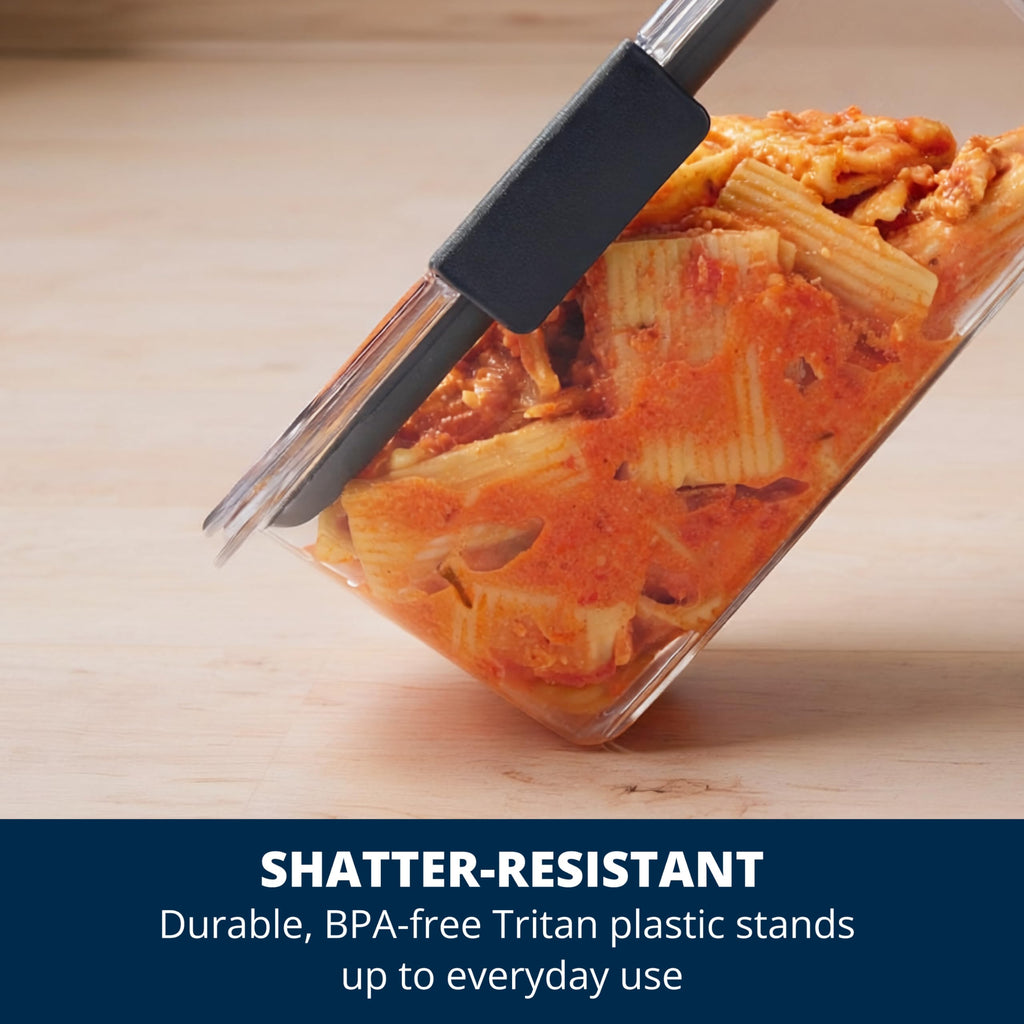 Rubbermaid Brilliance BPA-Free Food Storage Containers, Medium Deep, 4.7 Cup, 2-Pack, Airtight & Leak-Proof, Microwave & Dishwasher Safe