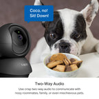 Tapo 2K Pan Tilt Security Camera for Baby Monitor, Dog Camera,C211(2-Pack)