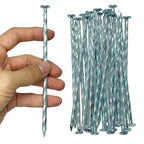 Artificial Turf Stakes Galvanized Spiral Landscape Spikes 6IN Weed Barrier Fabric Stakes for Paver Edging, Gardening Lawn Edging, Carpentry and More (52 PC)