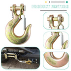 5/16" Clevis Slip Hook with Safety Latch, 4 Pack Heavy Duty Clevis Chain Hook for 5/16" Grade 70 Transport Chain, 14000LBS Capacity for Heavy Load