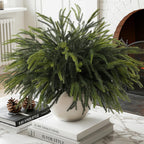 12Pcs Christmas Norfolk Pine Stems, 24'' Real Touch Branches Greenery Picks