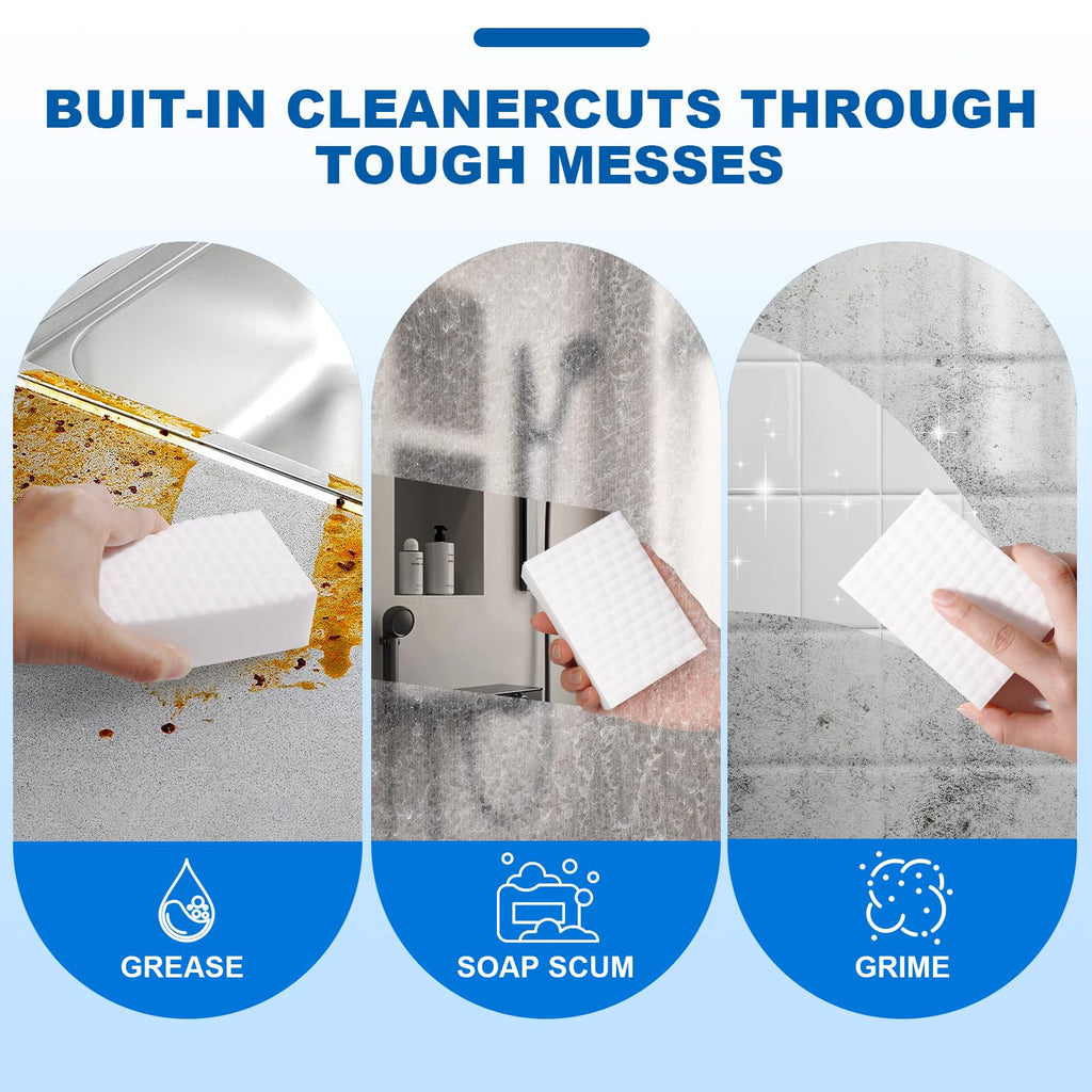 Dr.Wow 50 Ct Thick Melamine Sponges 1.18in - Sink, Bathtub & Tile Cleaner(Ultra-Durable)