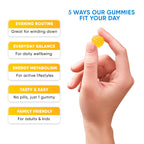 Magnesium Glycinate Gummies 400mg, High Absorption Magnesium Supplement for Women, Men and Kids, Muscle Support and Relaxation, Sugar Free, Vegan, 60 Days Supply
