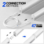 Barrina T5 3FT LED Shop Light, 1900lm, 5000K Daylight White, 16W Utility Light Fixture, Commercial Bay Light for Workshop Garage, Corded Electric with ON/Off Switch, 6 Packs