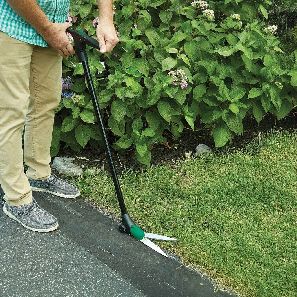 Long Handled Grass Shears – Ergonomic Lawn Edging Tool for Precise Trimming – Ideal for Edges, Flower Beds, and Lawn Maintenance – Sharp Blades & Adjustable Handle - Easy Rolling