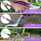 Covacure Gardening Tool Set, 11 Pcs Heavy Duty Aluminum Alloy Garden Tools