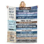 Gifts for Mom, Anniversary Birthday Gifts for Mom, Blanket to Mom from Daughter Son, Presents for Mother's Day,Christmas, Valentines, Soft Flannel Throw Blanket Bed Blanket (50x60)