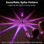DenicMic Solar Lights Outdoor 10 Pack Waterproof Purple LED Stainless Steel Stake Outside Lights for Yard Pathway Garden Driveway Walkway Landscape Path Lighting Halloween Decorations Outdoor