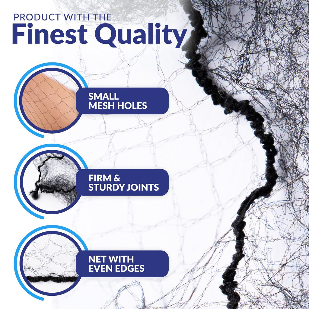 ZefeqCo 100Pcs Black Hair Net 24" Invisible Hair Nets for Women and Men - Perfect for Hair Bun, Sleeping, & Kitchen Food Service