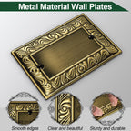 Antique Brass Decorative Wall Plate Light Switch Cover Decorator Outlet Covers Rocker Switch Plates Metal Material Wall Plates for Kitchen Bathroom (1 Gang Single Blank-6 Pack)