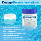 Bromine Tablets for SPA Hot Tub 1lb 50LB Tabs Brominating Tablets Booster Eliminates Bacteria Algae Soft Water Feel No Chlorine Odor Chemical Sanitizer Chlorine Alternative (1 LB)